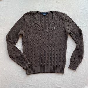 Ralph Lauren Sport | Cable Knit V-Neck Sweater